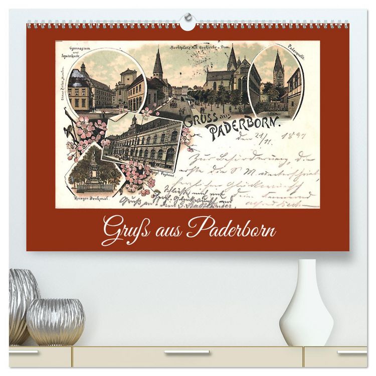 Produktbild: Gru&szlig; aus Paderborn (hochwertiger Premium Wandkalender 2026 DIN A2 quer), Kunstdruck in Hochglanz
