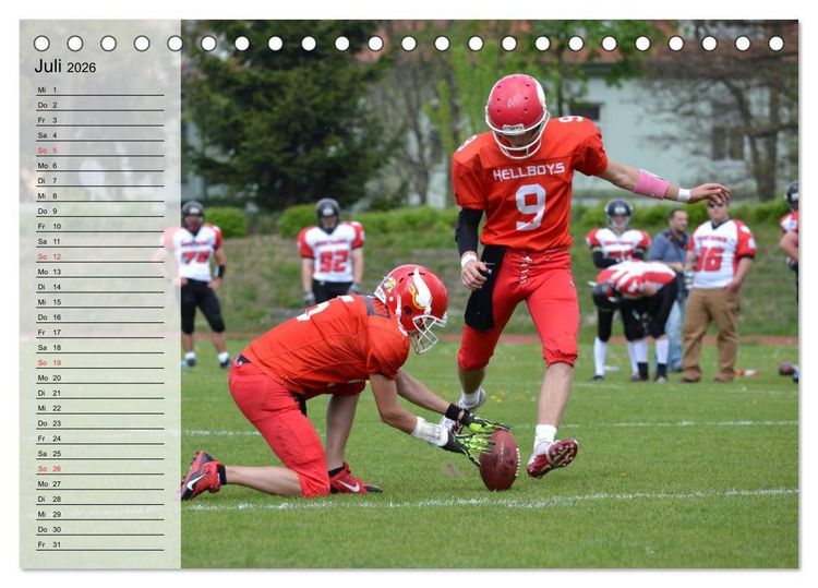 Produktbild: Sport. American Football (Tischkalender 2026 DIN A5 quer), CALVENDO Monatskalender