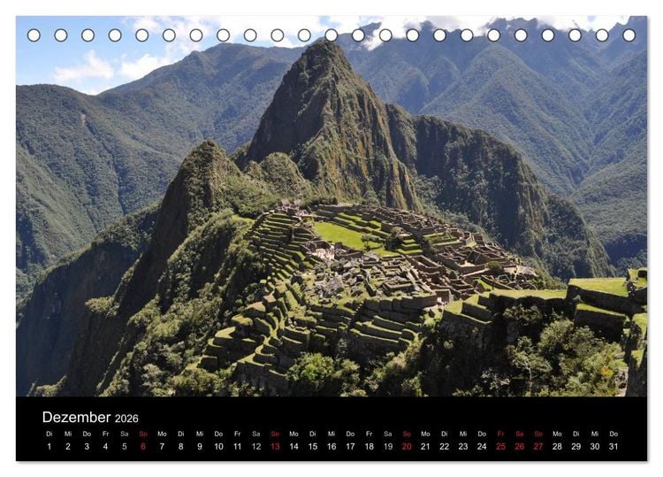 Produktbild: Machu Picchu - Exklusiv (Tischkalender 2026 DIN A5 quer), CALVENDO Monatskalender