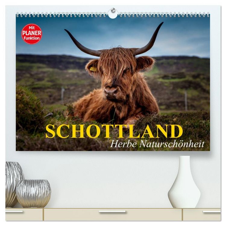 Produktbild: Schottland. Herbe Natursch&ouml;nheit (hochwertiger Premium Wandkalender 2026 DIN A2 quer), Kunstdruck in Hochglanz