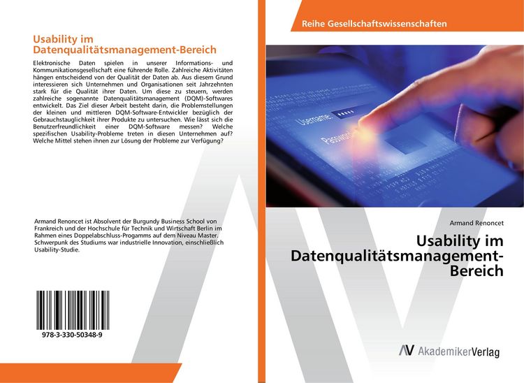Produktbild: Usability im Datenqualit&auml;tsmanagement-Bereich