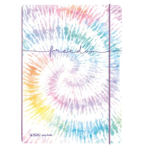 Produktbild: Herlitz Notizheft flex A4, 40 Blatt kariert + 40 Blatt liniert, New Batik Freedom, gelocht, Perforation my.book