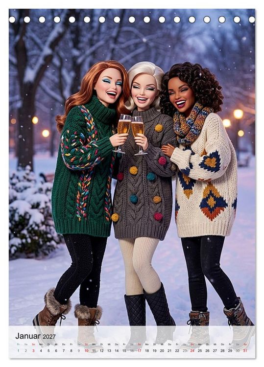 Produktbild: Fabulous Dolls &ndash; Im Hier und Jetzt (Tischkalender 2027 DIN A5 hoch), CALVENDO Monatskalender