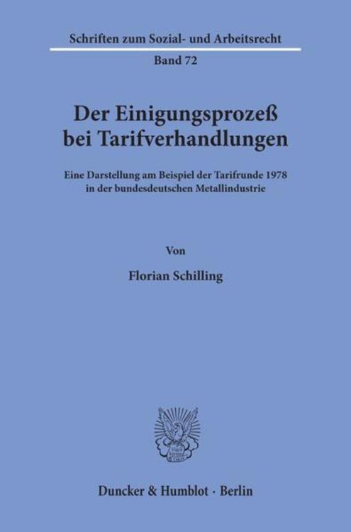 Produktbild: Der Einigungsproze&szlig; bei Tarifverhandlungen.