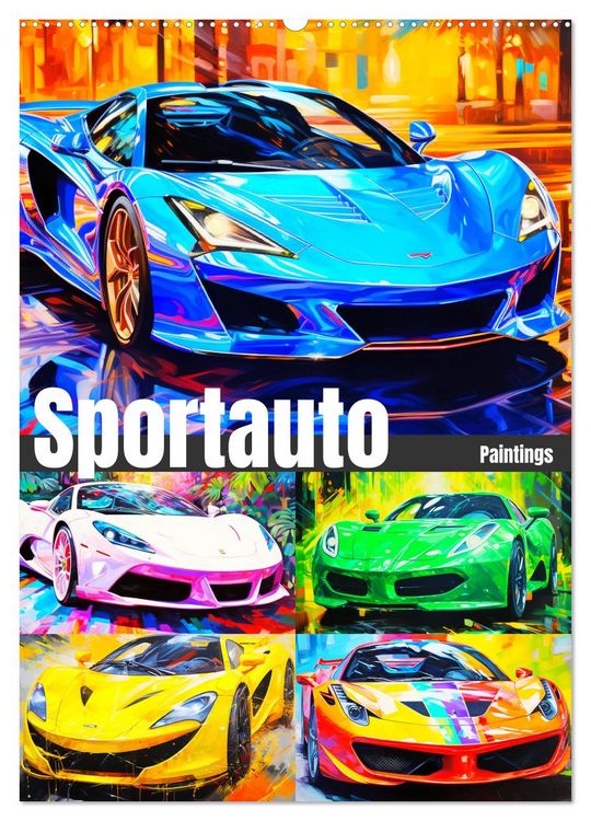 Produktbild: Sportauto Paintings (Wandkalender 2026 DIN A2 hoch), CALVENDO Monatskalender