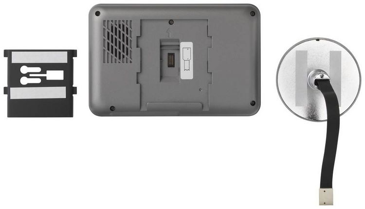 Produktbild: Sygonix IP-Video-T&uuml;rsprechanlage WLAN Kamera, Video-Inneneinheit Grau
