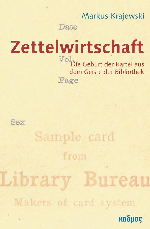 Bild vom Artikel ZettelWirtschaft vom Autor Markus Krajewski