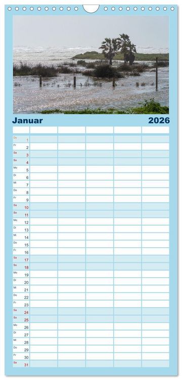 Produktbild: Familienplaner 2026 - Andalusische Atlantikk&uuml;ste mit 5 Spalten (Wandkalender, 21 x 45 cm) CALVENDO