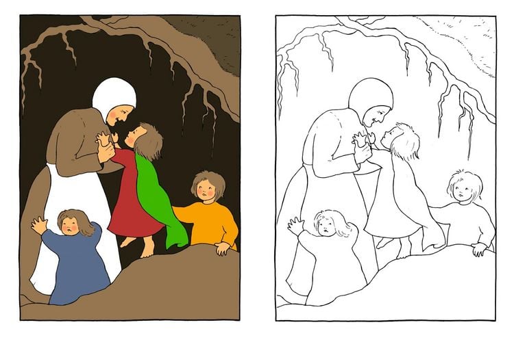 Produktbild: Etwas von den Wurzelkindern: Jahreszeiten-Malbuch