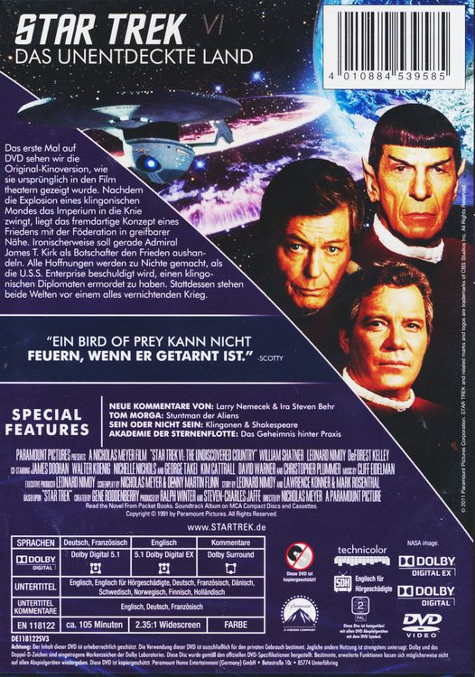 Produktbild: Star Trek 6 - Das unentdeckte Land