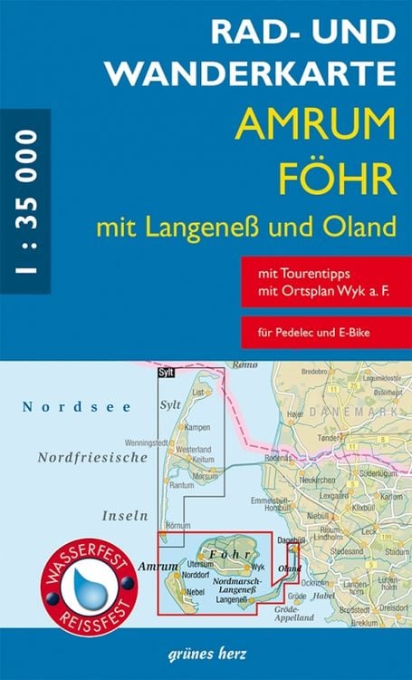 Produktbild: Rad- und Wanderkarte Amrum, F&ouml;hr mit Langene&szlig; und Oland