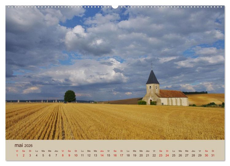 Produktbild: Paysages de l'Yonne (Calendrier mural 2026 DIN A2 vertical) calendrier de bureau