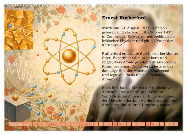 Produktbild: Pioniere der Elektrodynamik (Wandkalender 2027 DIN A2 quer), CALVENDO Monatskalender
