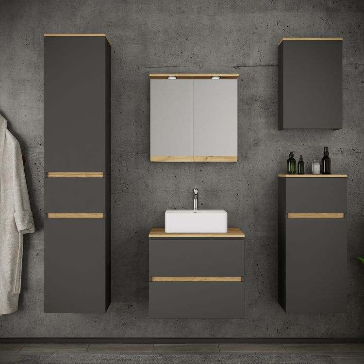 Produktbild: 3 tlg. Badm&ouml;bel-Set mit Waschbecken Cosila-A 61 cm