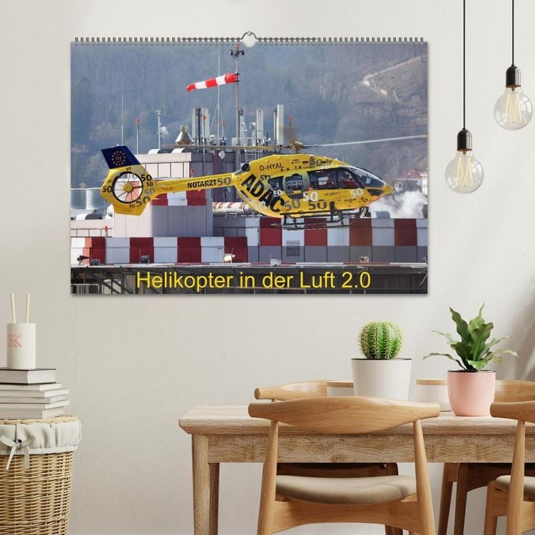 Produktbild: Helikopter in der Luft 2.0 (Wandkalender 2027 DIN A2 quer), CALVENDO Monatskalender