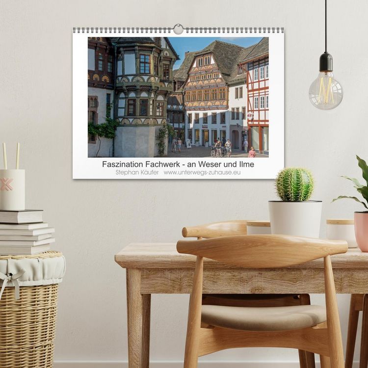 Produktbild: Faszination Fachwerk - an Weser und Ilme (Wandkalender 2026 DIN A3 quer), CALVENDO Monatskalender