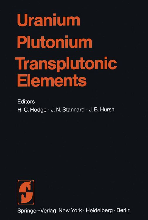 Produktbild: Uranium &middot; Plutonium Transplutonic Elements