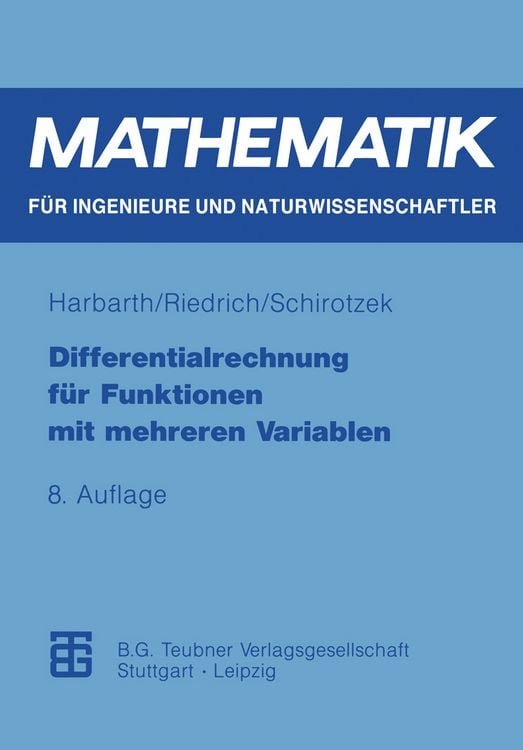 Produktbild: Differentialrechnung f&uuml;r Funktionen mit mehreren Variablen