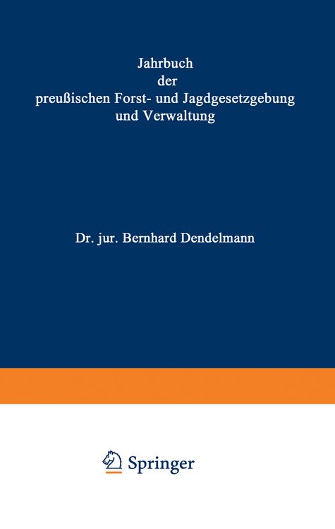 Produktbild: Jahrbuch der Preu&szlig;ischen Forst- und Jagdgesetzgebung und Verwaltung