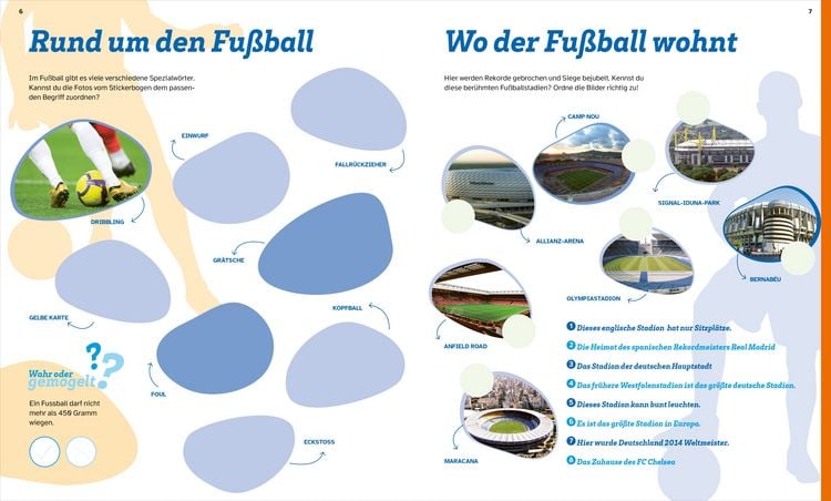 Produktbild: WAS IST WAS R&auml;tseln und Stickern: Fu&szlig;ball