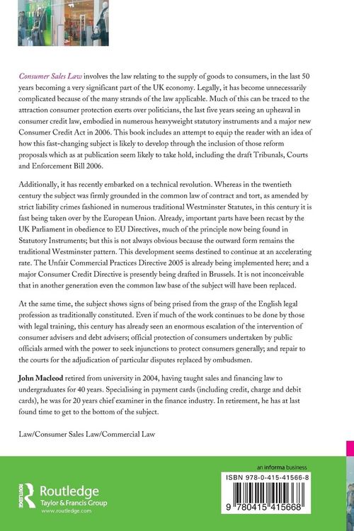 Produktbild: Consumer Sales Law