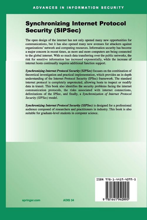 Produktbild: Synchronizing Internet Protocol Security (SIPSec)