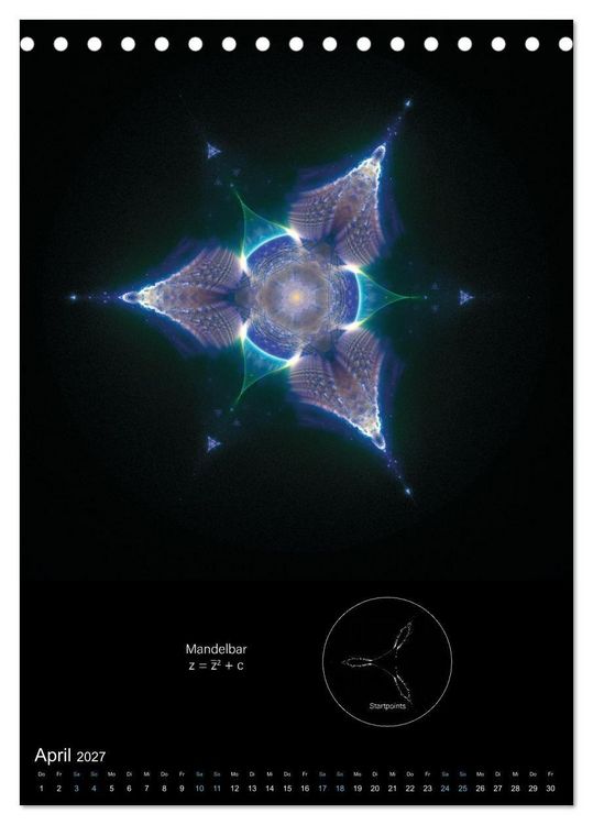 Produktbild: Buddhabrot fractal art (Tischkalender 2027 DIN A5 hoch), CALVENDO Monatskalender