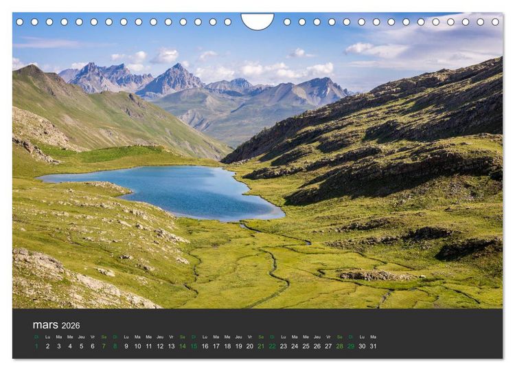 Produktbild: Lacs de montagne. Miroir des cimes (Calendrier mural 2026 DIN A4 vertical), CALVENDO calendrier mensuel