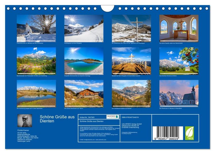 Produktbild: Sch&ouml;ne Gr&uuml;&szlig;e aus Dienten (Wandkalender 2026 DIN A4 quer), CALVENDO Monatskalender