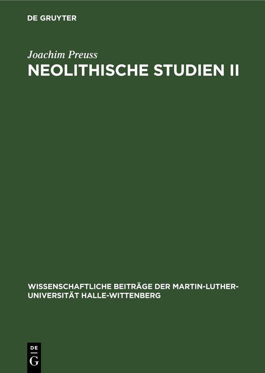 Produktbild: Neolithische Studien II