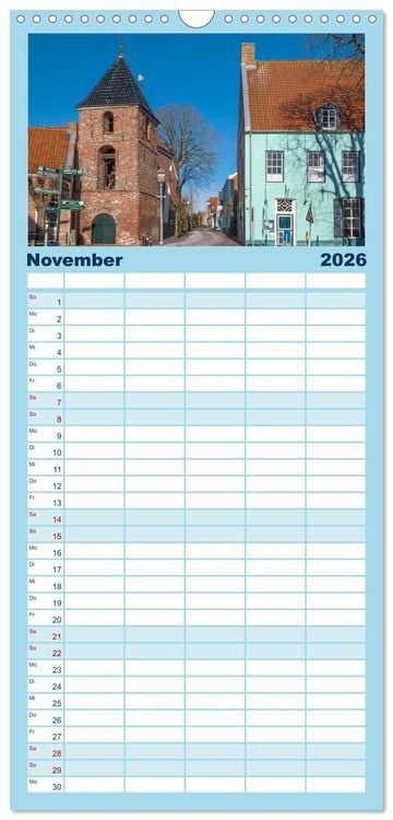 Produktbild: Familienplaner 2026 - Greetsiel in Ostfriesland mit 5 Spalten (Wandkalender, 21 x 45 cm) CALVENDO