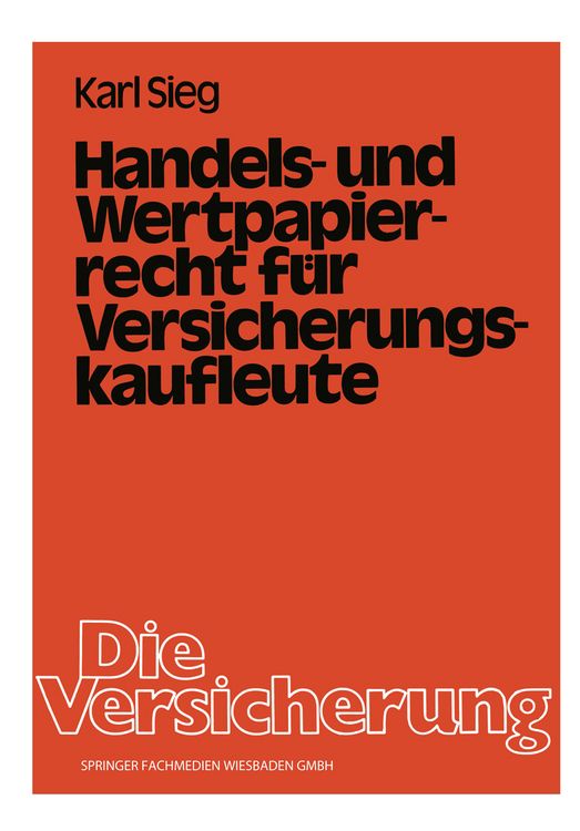 Produktbild: Handels- und Wertpapierrecht f&uuml;r Versicherungskaufleute