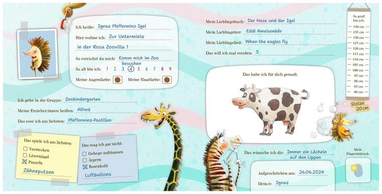 Produktbild: Mein gro&szlig;es Zoo Kindergarten-Freundebuch