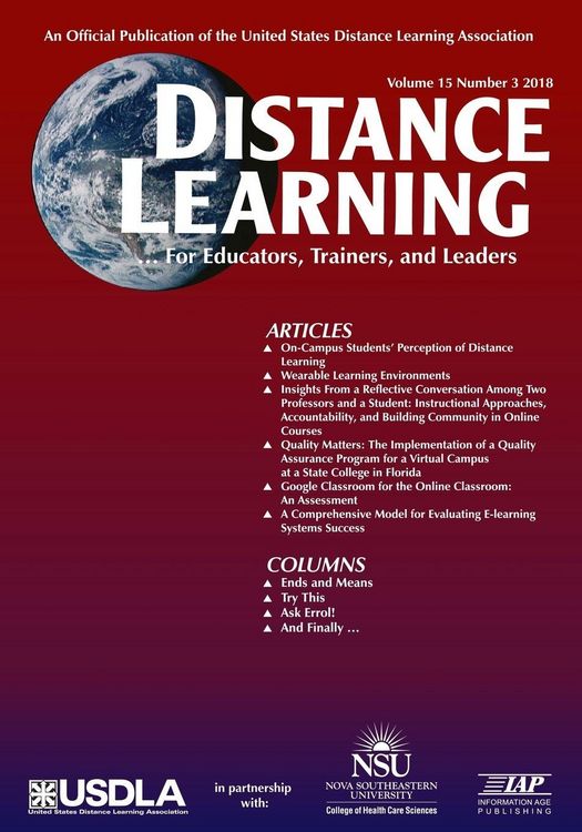 Produktbild: Distance Learning Vol 15 Issue 3
