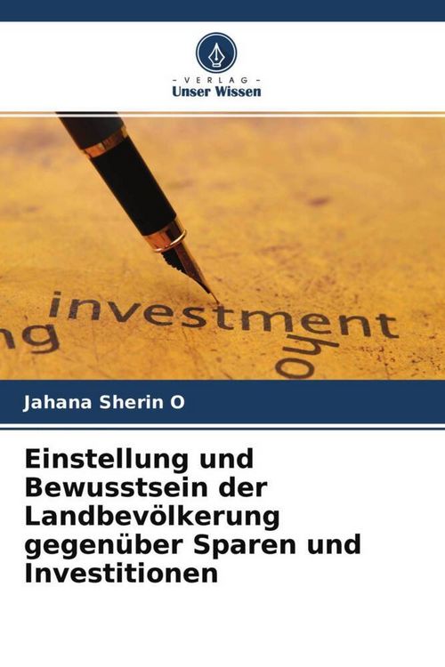 Produktbild: Einstellung und Bewusstsein der Landbev&ouml;lkerung gegen&uuml;ber Sparen und Investitionen