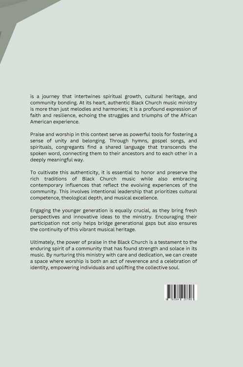 Produktbild: The Power of Praise: Cultivating Authentic Black Church Music Ministry