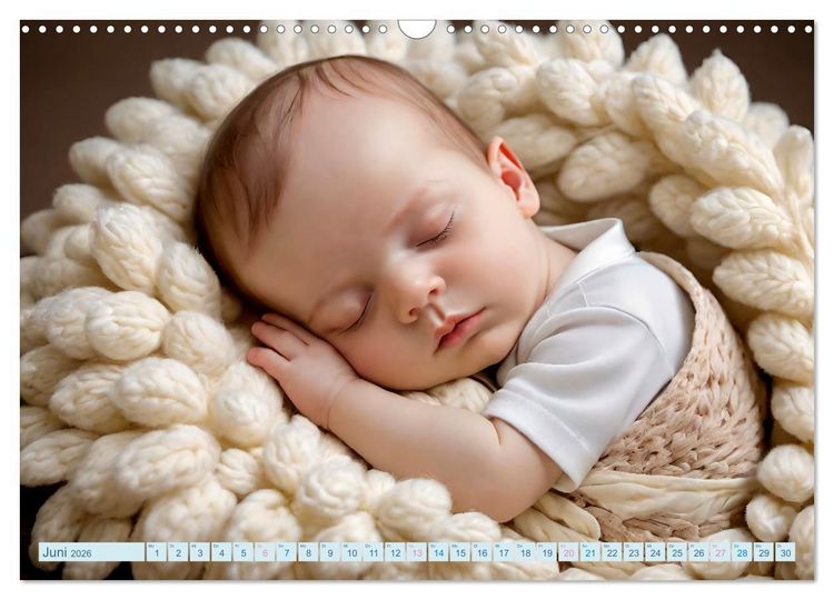 Produktbild: Schlummernde Babys (Wandkalender 2026 DIN A3 quer), CALVENDO Monatskalender
