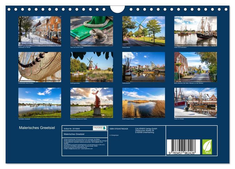 Produktbild: Malerisches Greetsiel (Wandkalender 2026 DIN A4 quer), CALVENDO Monatskalender