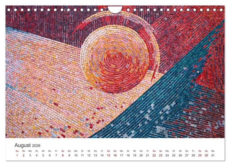 Produktbild: Kunstvolle Mosaike (Wandkalender 2026 DIN A4 quer), CALVENDO Monatskalender