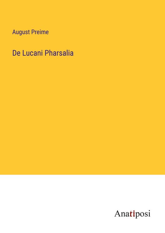 Produktbild: De Lucani Pharsalia