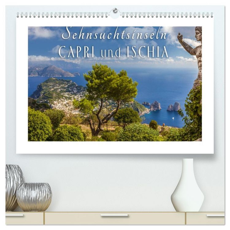 Produktbild: Sehnsuchtsinseln Capri und Ischia (hochwertiger Premium Wandkalender 2026 DIN A2 quer), Kunstdruck in Hochglanz