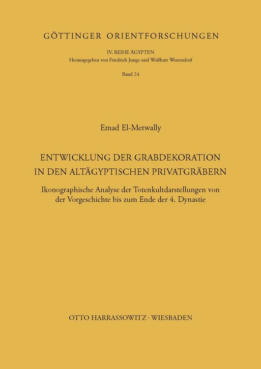 Produktbild: Entwicklung der Grabdekoration in den alt&auml;gyptischen Privatgr&auml;bern