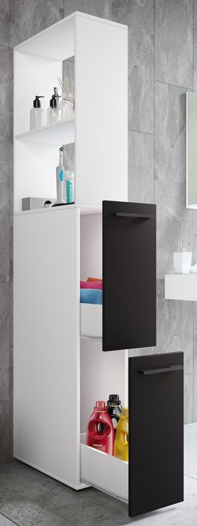 Produktbild: Holz Badm&ouml;bel Nischenschrank Schublade Sadilo XL