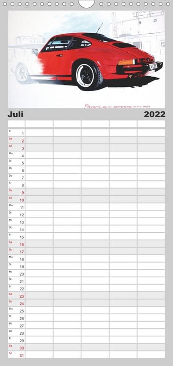 Produktbild: Familienplaner 50 Jahre Porsche 911 (Wandkalender 2022 , 21 cm x 45 cm, hoch)