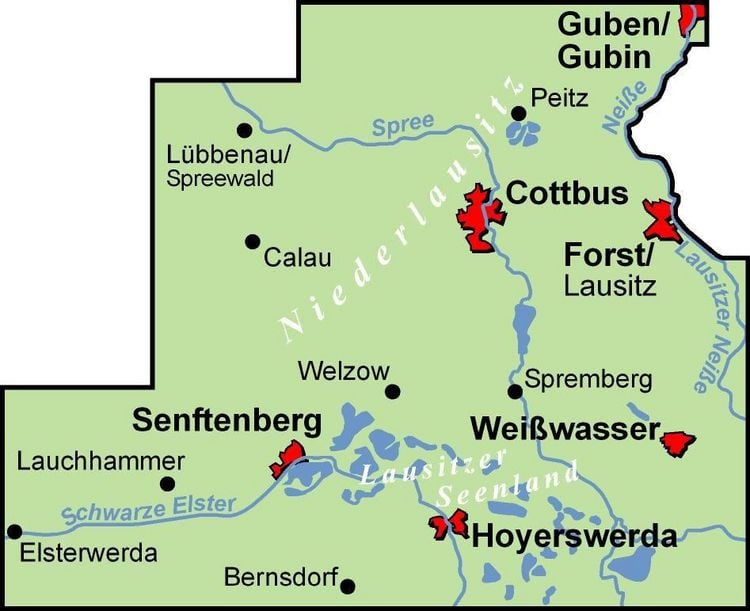 Produktbild: BVA ADFC Regionalkarte Niederlausitz Lausitzer Seen, mit Knotenpunkten 1:75.000
