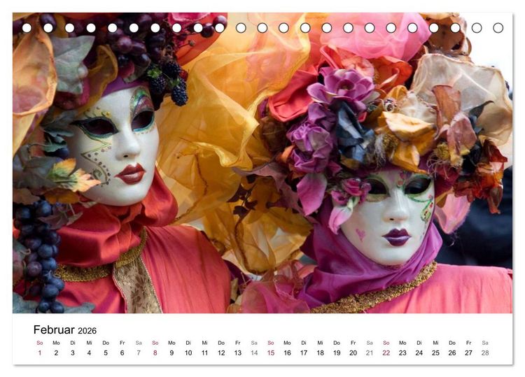 Produktbild: Carnevale di Venezia 2026 (Tischkalender 2026 DIN A5 quer), CALVENDO Monatskalender