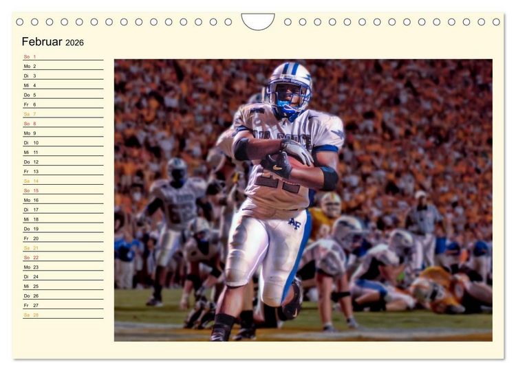 Produktbild: American Football - Taktik und Athletik (Wandkalender 2026 DIN A4 quer), CALVENDO Monatskalender