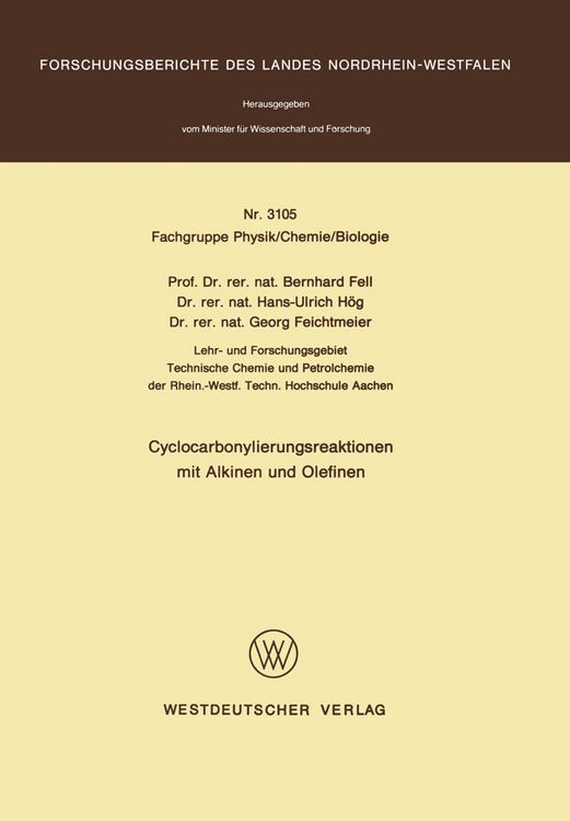 Produktbild: Cyclocarbonylierungsreaktionen mit Alkinen und Olefinen