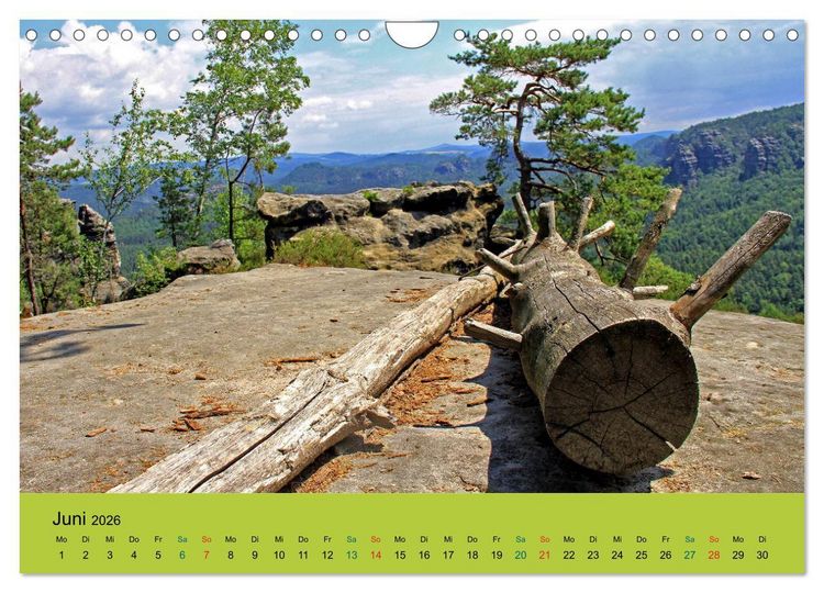 Produktbild: Im Elbsandstein - S&auml;chsisch-b&ouml;hmische Schweiz (Wandkalender 2026 DIN A4 quer), CALVENDO Monatskalender