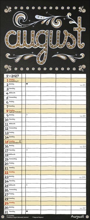 Produktbild: Tafel Timer 2027